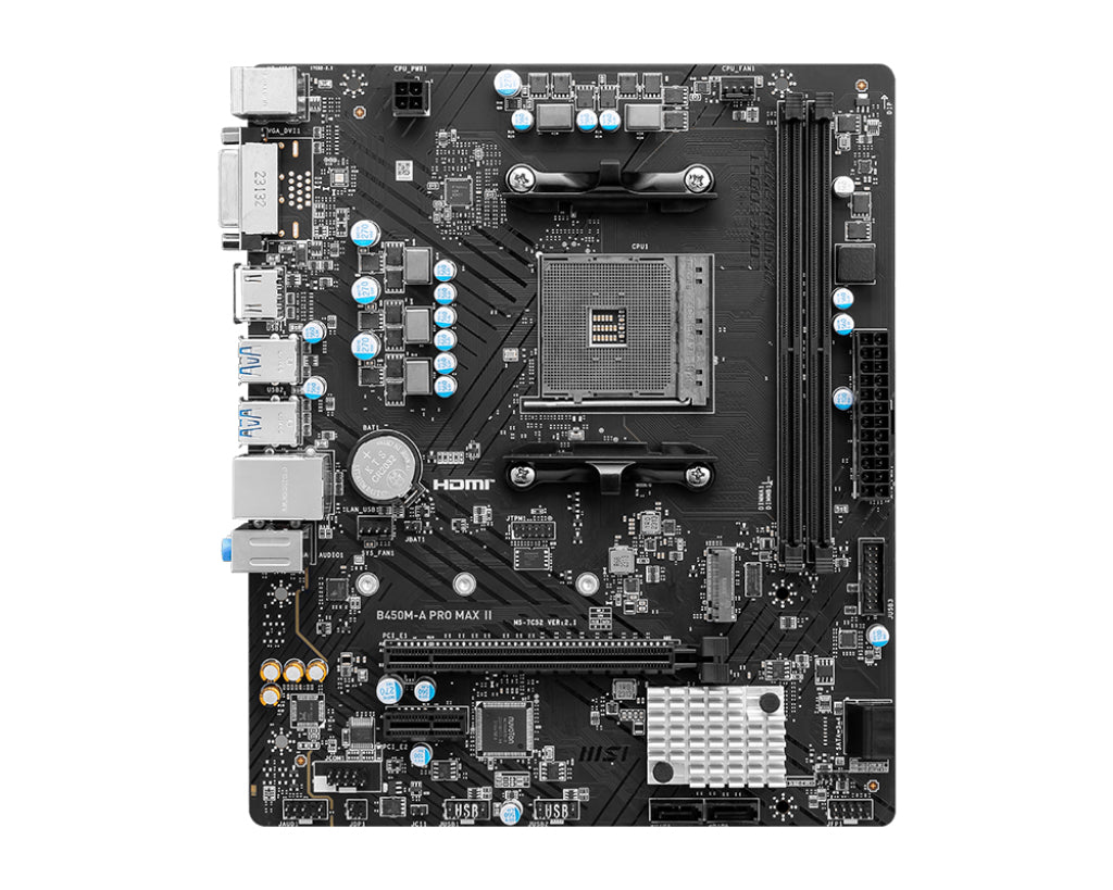 MSI B450M-A PRO MAX II bundkort AMD B450 Stik AM4 micro ATX