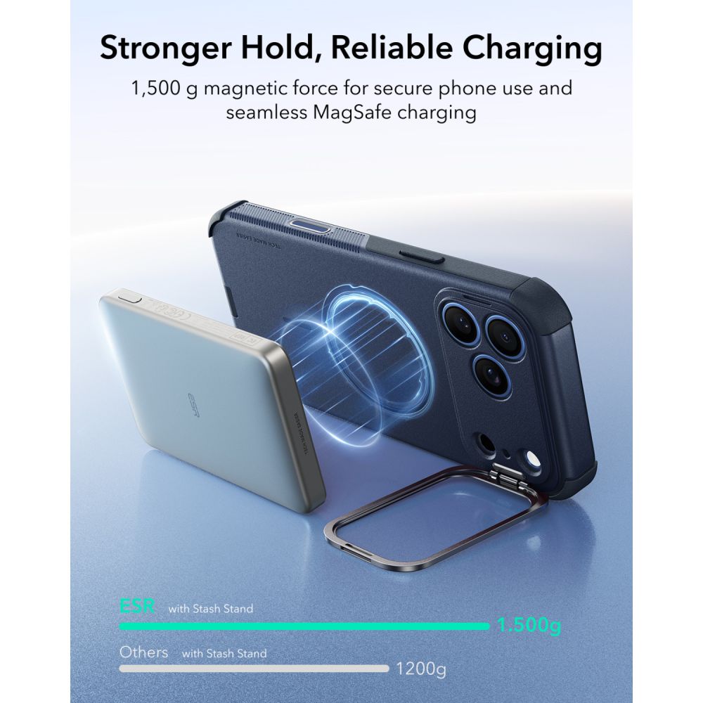 Esr Cyber Tough Støtte Magsafe Iphone 17 Pro / 18 Pro Blå