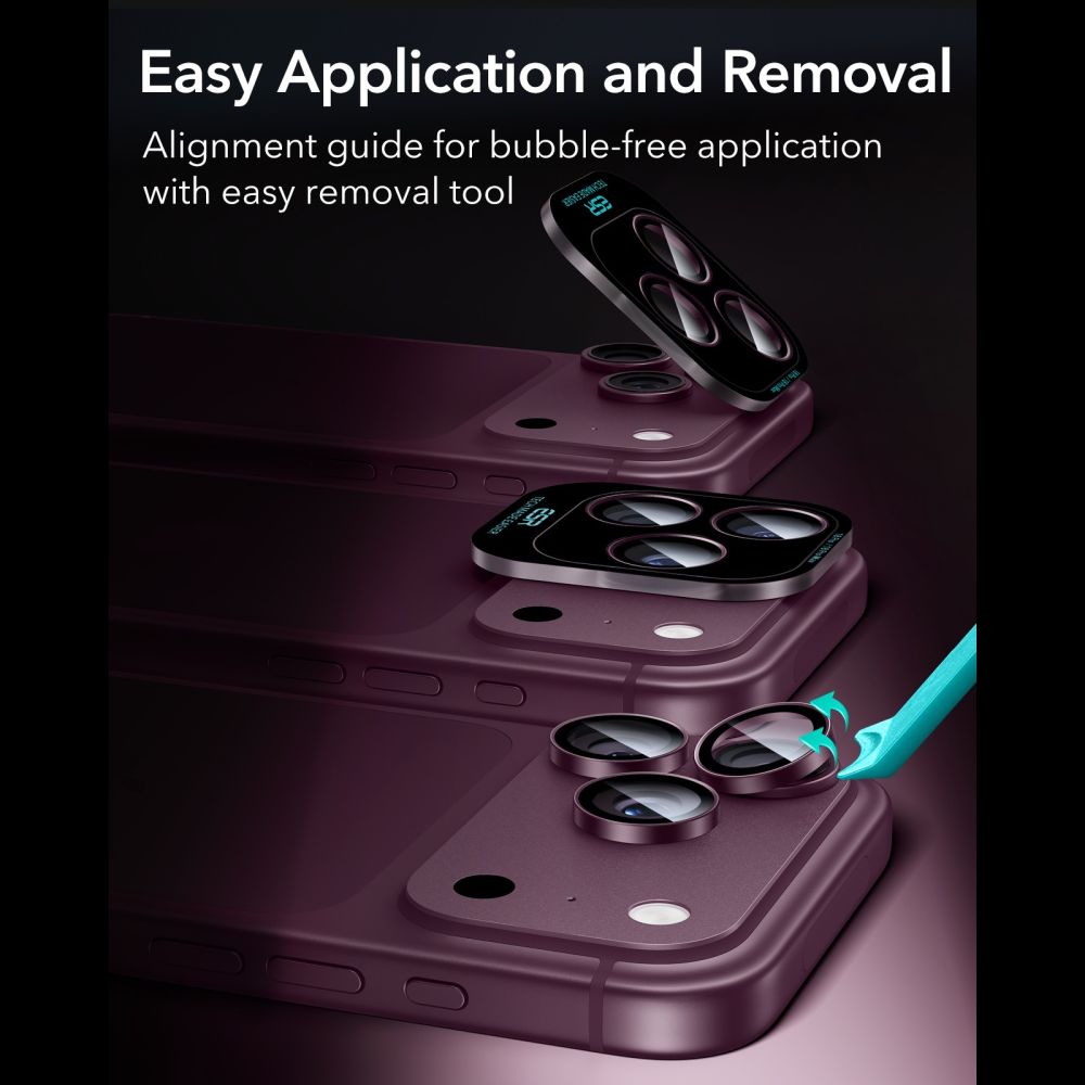 Kamera Beskyttelse Na Aparat Esr Armorite Camera Protector Iphone 18 Pro / 18 Pro Max Deep Burgundy