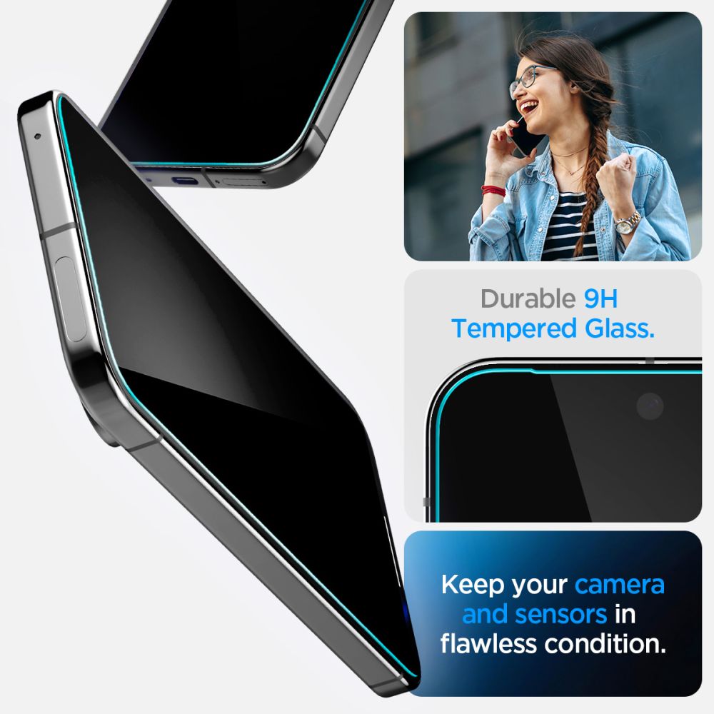 Privacyglas Spigen Glas.Tr ”Ez Fit” 2 Pack Google Pixel 9/9 Pro / 10/10 Pro Privacy