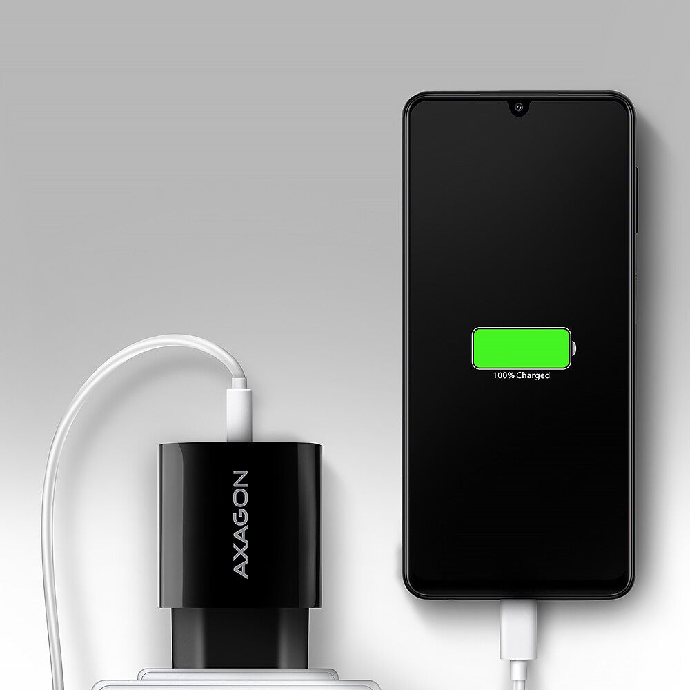 Axagon ACU-QC18 oplader til mobil enhed Mobiltelefon, Strømbank, Smartphone, SmartWatch, Tablet, Universel Sort Vekselstrøm Hurtig opladning Indendørs