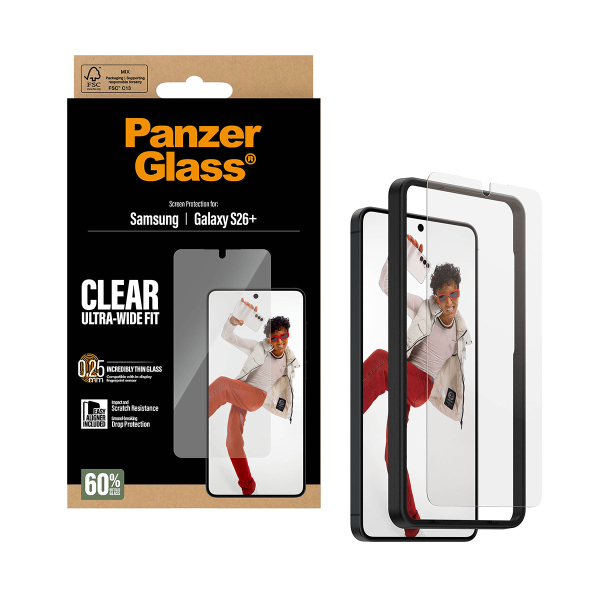 PanzerGlass Skærmbeskyttelse Galaxy S26+ | Ultra-Wide Fit