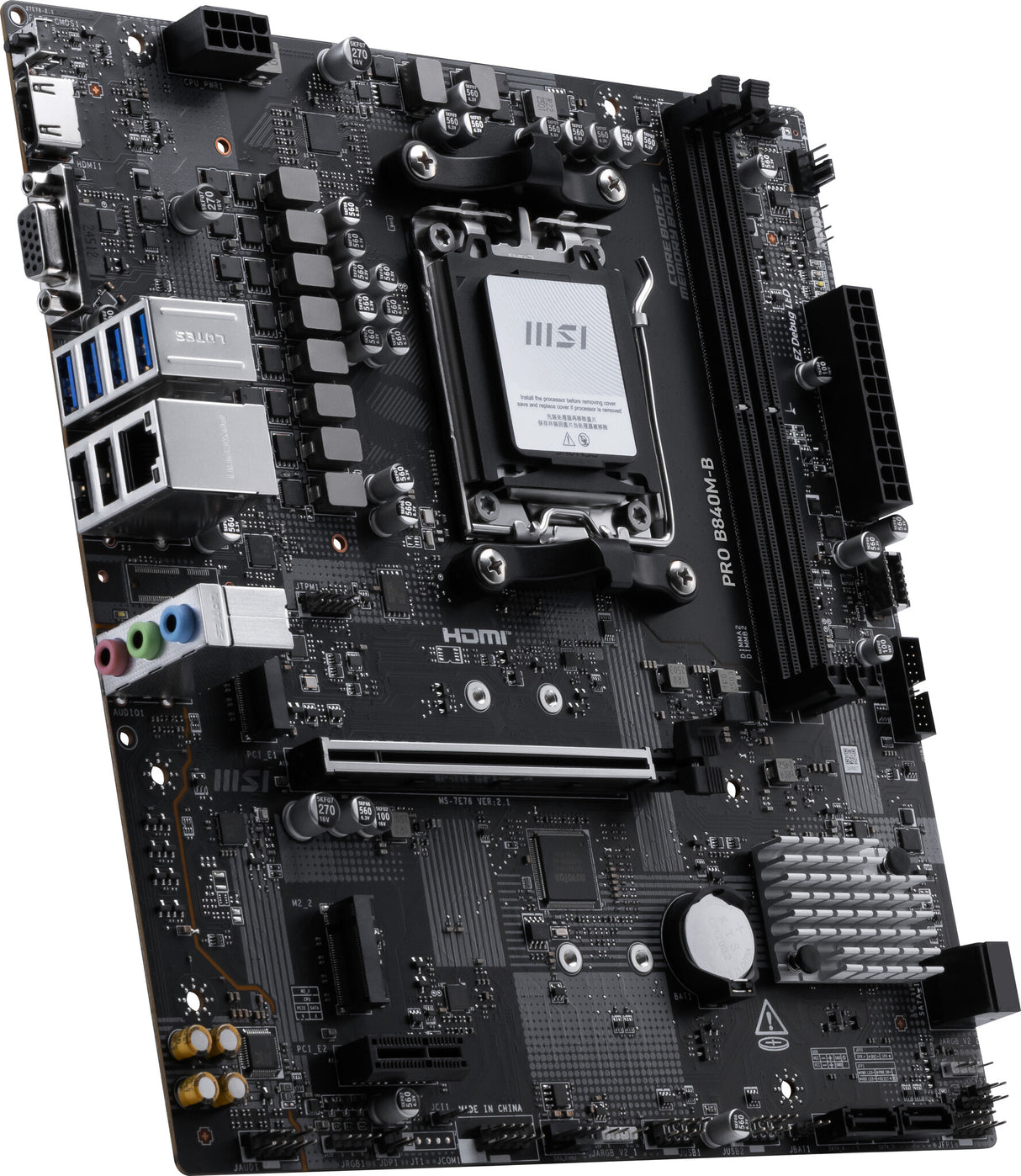 MSI PRO B840M-B bundkort AMD B840 Sokkel AM5 micro ATX