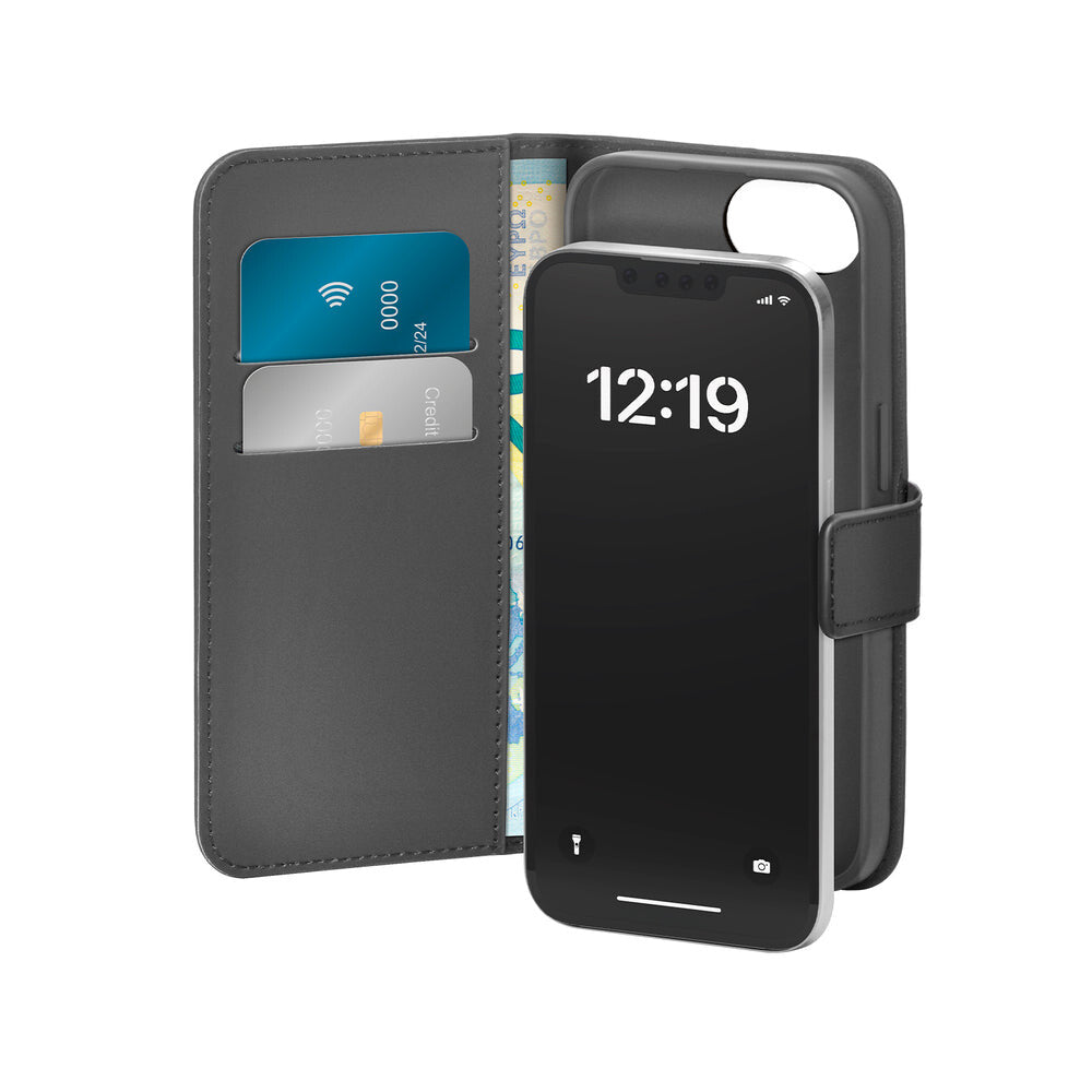 PURO Wallet Stand mobiltelefon etui 15,5 cm (6.1") Tegnebogsetui Sort