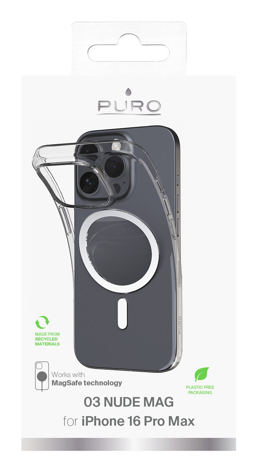 PURO 0.3 Nude Mag mobiltelefon etui 17,5 cm (6.9") Cover Transparent
