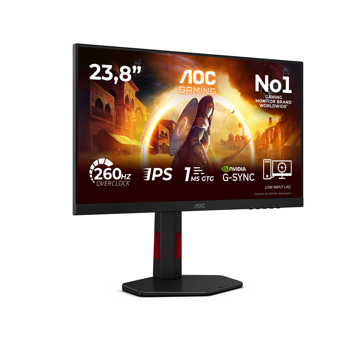 AOC G4 24G4ZR computerskærm 60,5 cm (23.8") 1920 x 1080 pixel Fuld HD LED Sort, Rød