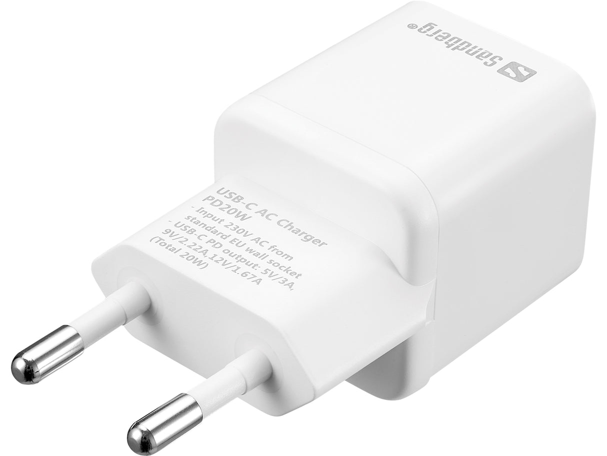USB-C AC Charger PD20W, White (EU)