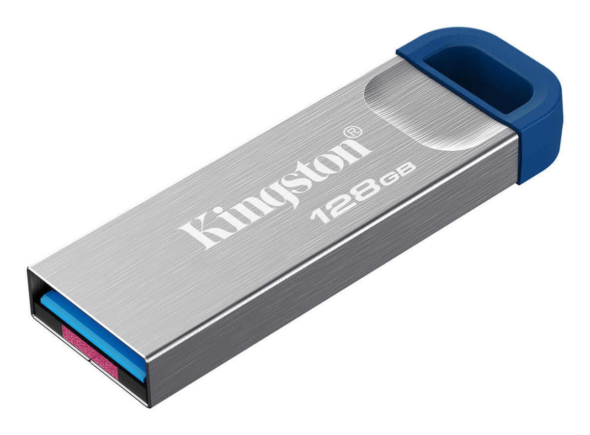 Kingston Technology DataTraveler Kyson USB-nøgle 128 GB USB Type-A 3.2 Gen 1 (3.1 Gen 1) Rustfrit stål