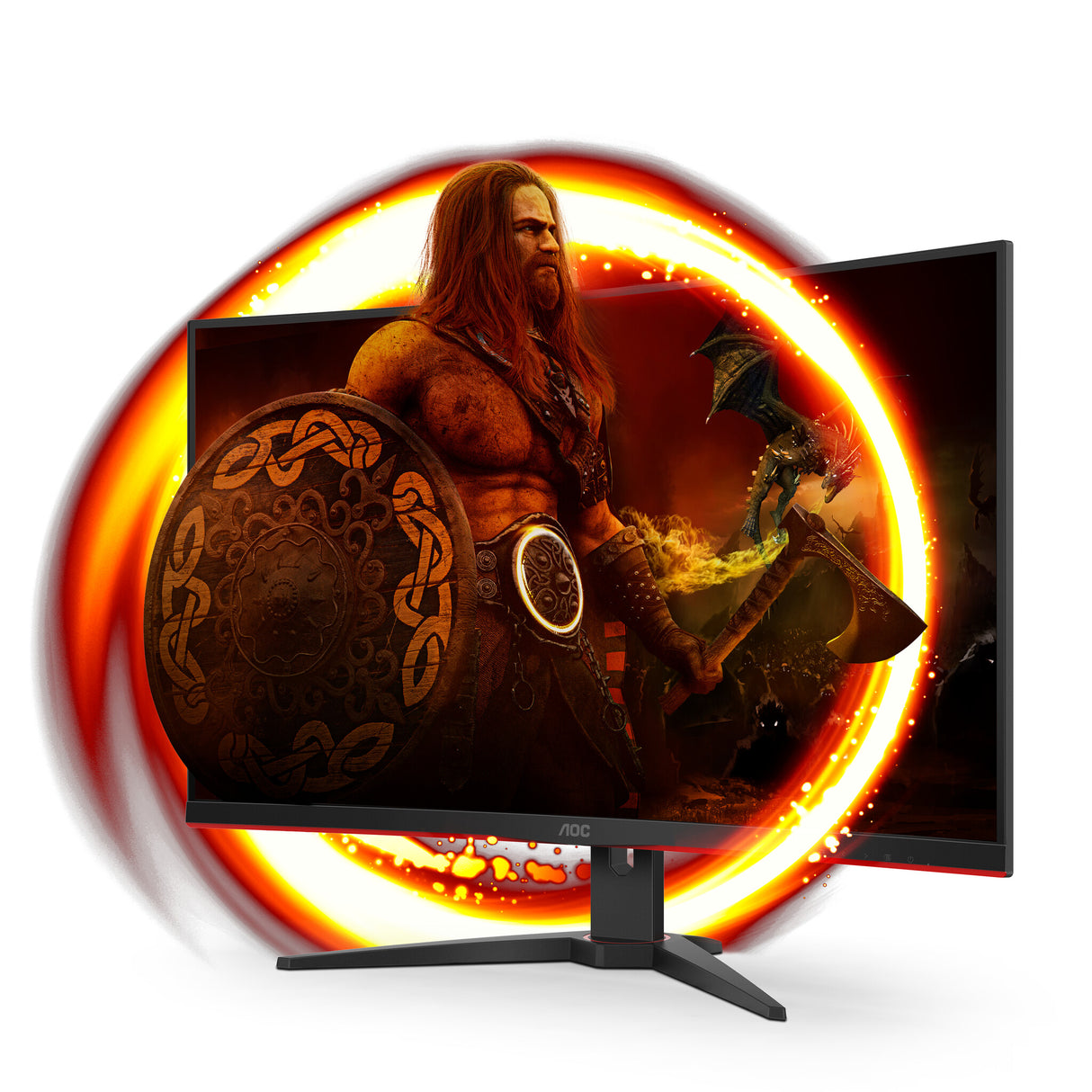 AOC G2 C32G2ZE/BK computerskærm 80 cm (31.5") 1920 x 1080 pixel Fuld HD LED Sort, Rød