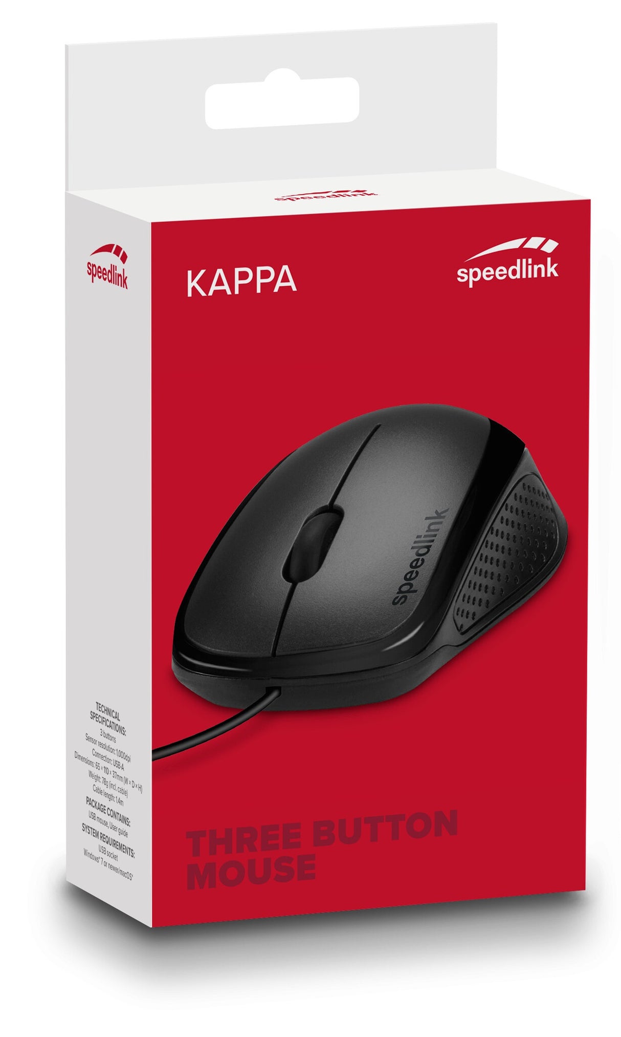 SPEEDLINK SL-610011-BK mus Kontor USB Type-A Optisk 1000 dpi