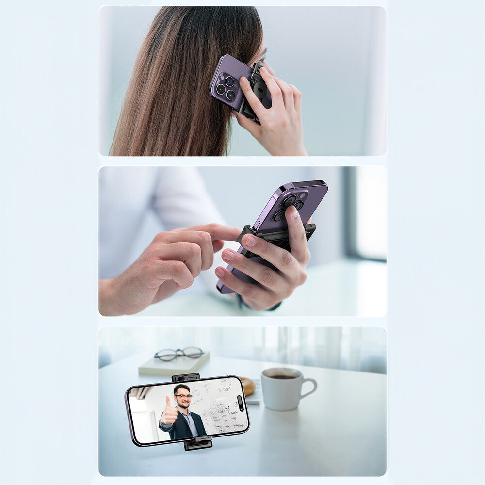 Wozinsky Selfie-stang WC1Y3S teleskopisk stativ 1,3m med telefonholder - sort