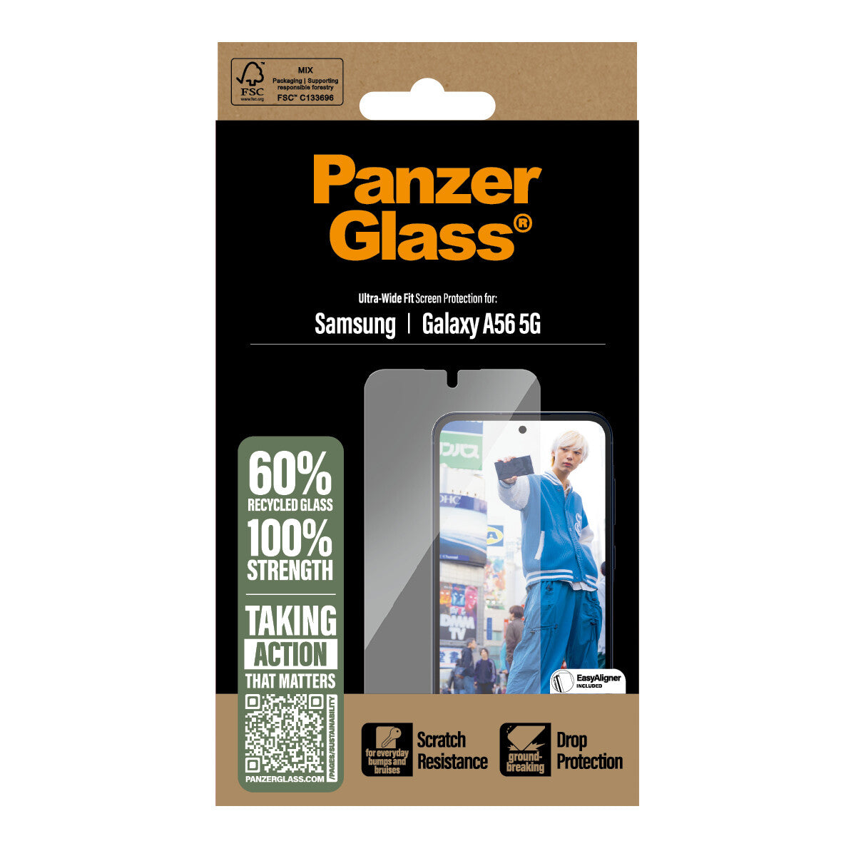 PanzerGlass ® Skærmbeskyttelse Samsung Galaxy A56 5G | Ultra-Wide Fit m. EasyAligner