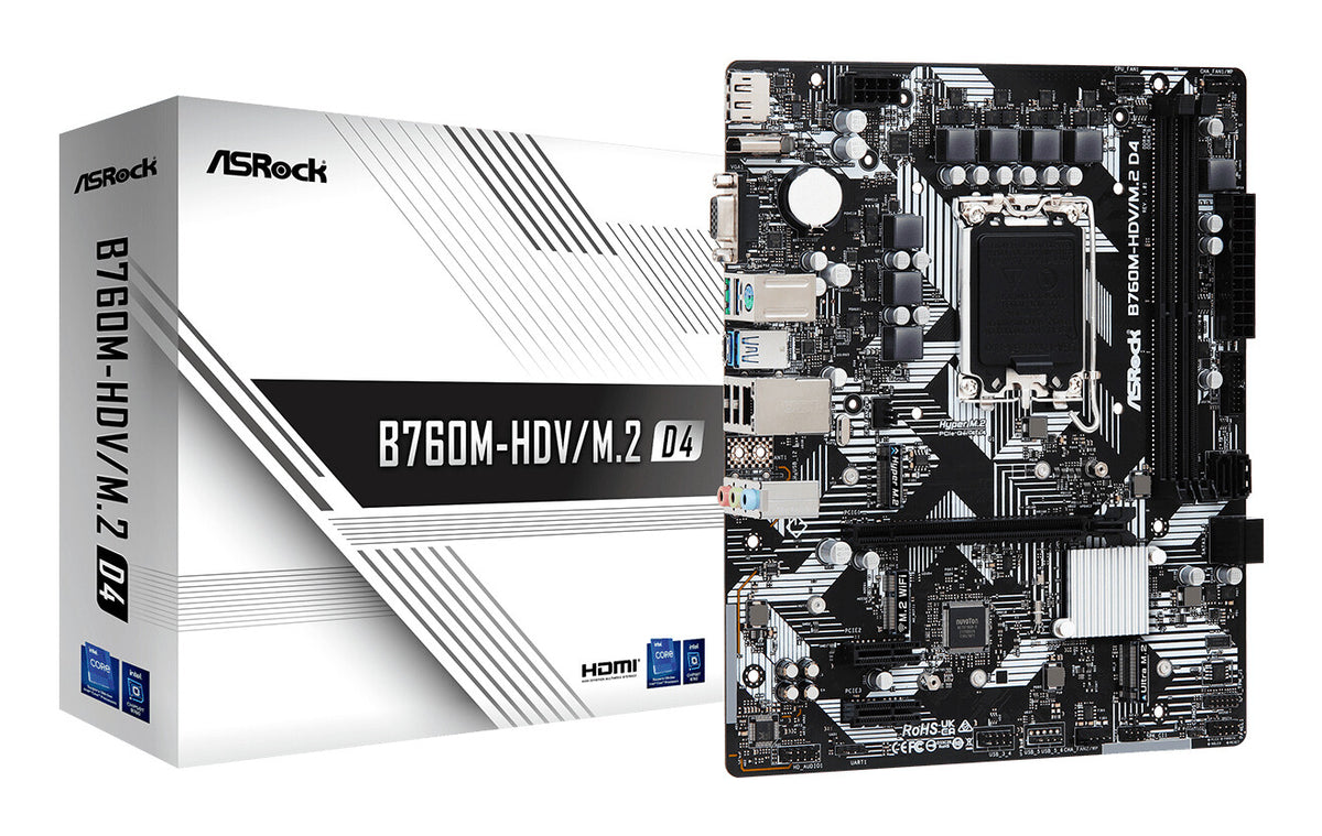 ASRock B760M-HDV/M.2 D4 Micro-ATX LGA1700 Intel B760