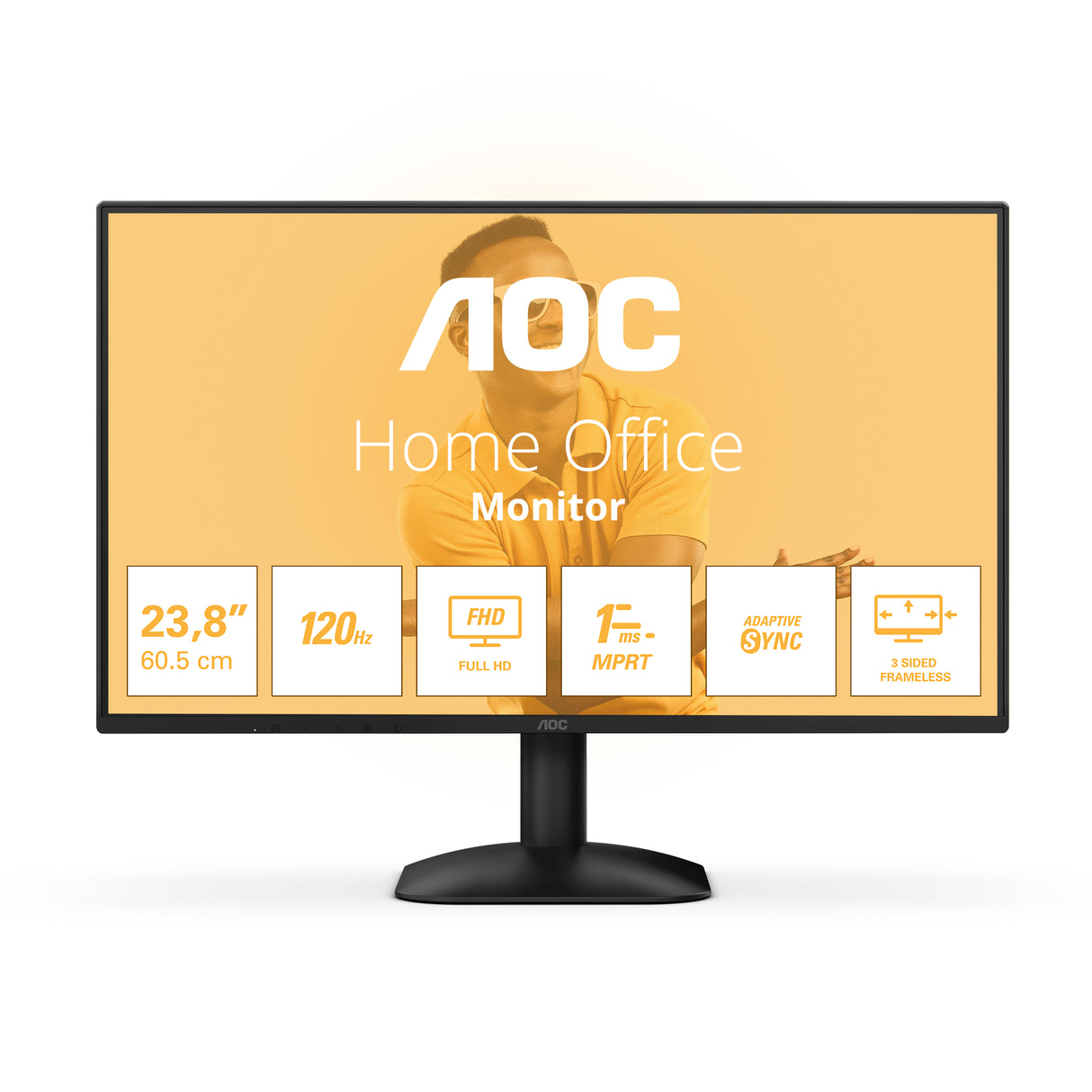 AOC 24B31H LED display 60,5 cm (23.8") 1920 x 1080 pixel Fuld HD Sort