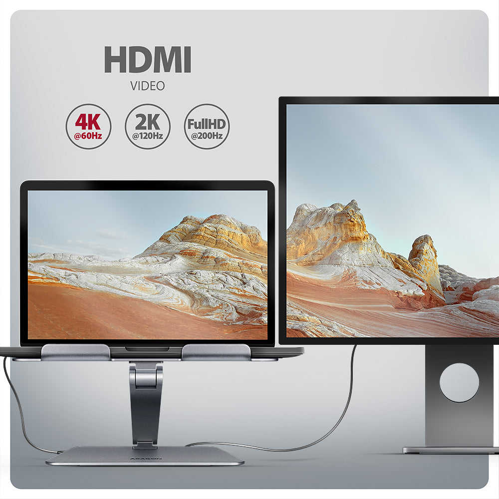 Axagon HMC-STND laptop stativ Sølv 43,9 cm (17.3")