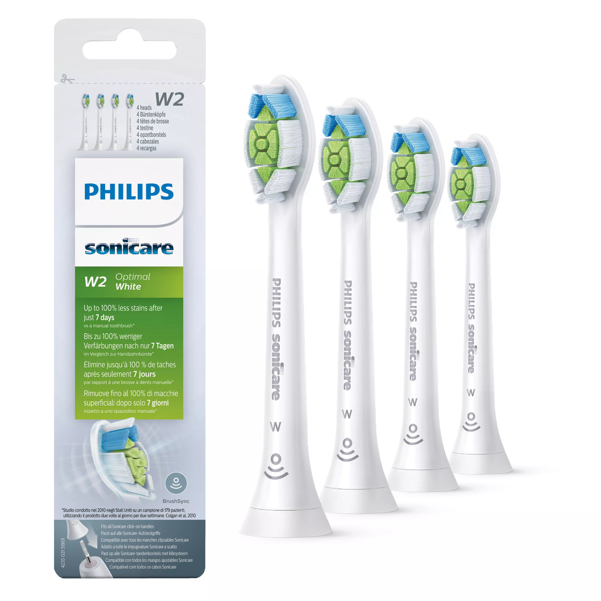 Philips Hvid Ekstra tandbørstehoved HX6064 Optimal White