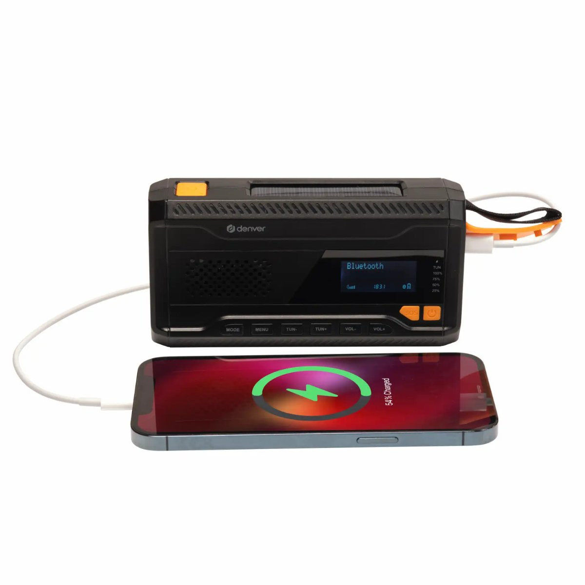 Denver SCD-2033 Solar Crank Radio m/powerbank