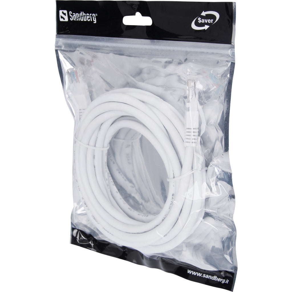 SAVER Network Cat 6 Cable, White (5m)