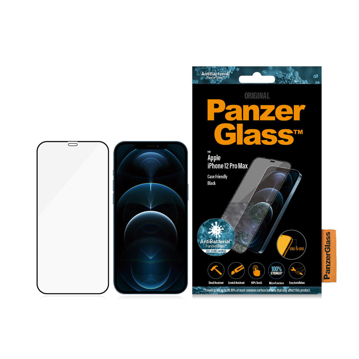 PanzerGlass ® Skærmbeskyttelse iPhone 12 Pro Max | Edge-to-Edge