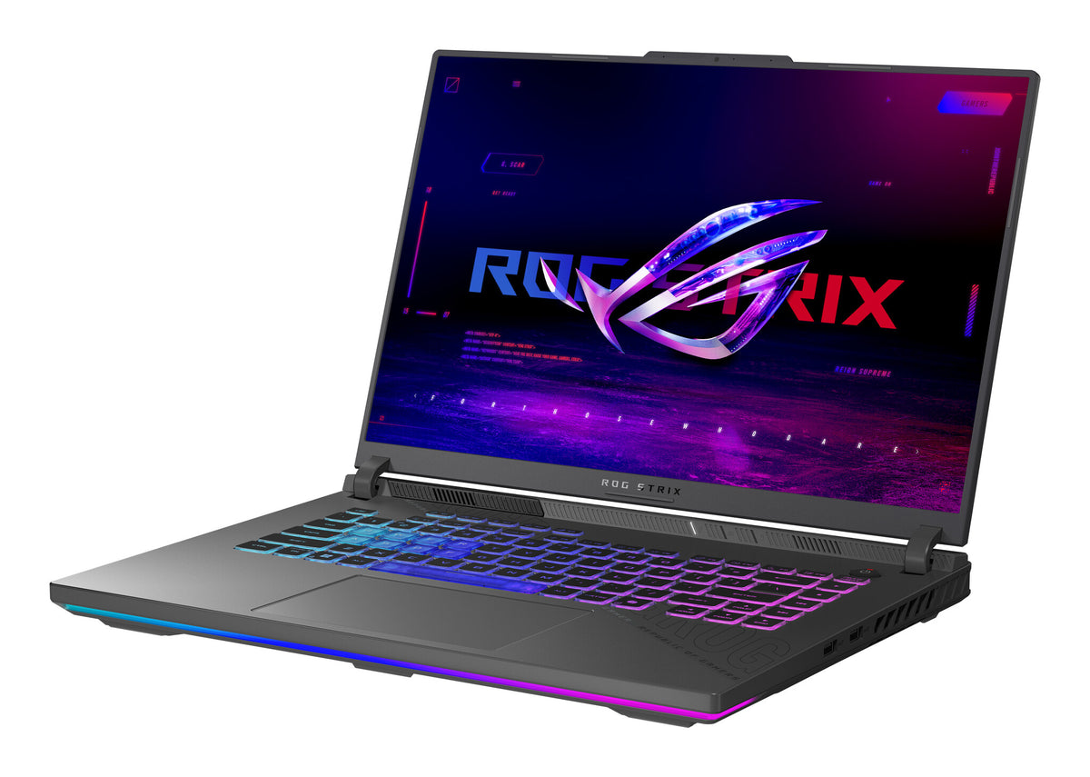 ASUS ROG Strix G16 G614PR-RV092W AMD Ryzen™ 9 8940HX Laptop 40,6 cm (16") WUXGA 16 GB DDR5-SDRAM 1 TB SSD NVIDIA GeForce RTX 5070 Ti Wi-Fi 6E (802.11ax) Windows 11 Home Sort, Grå