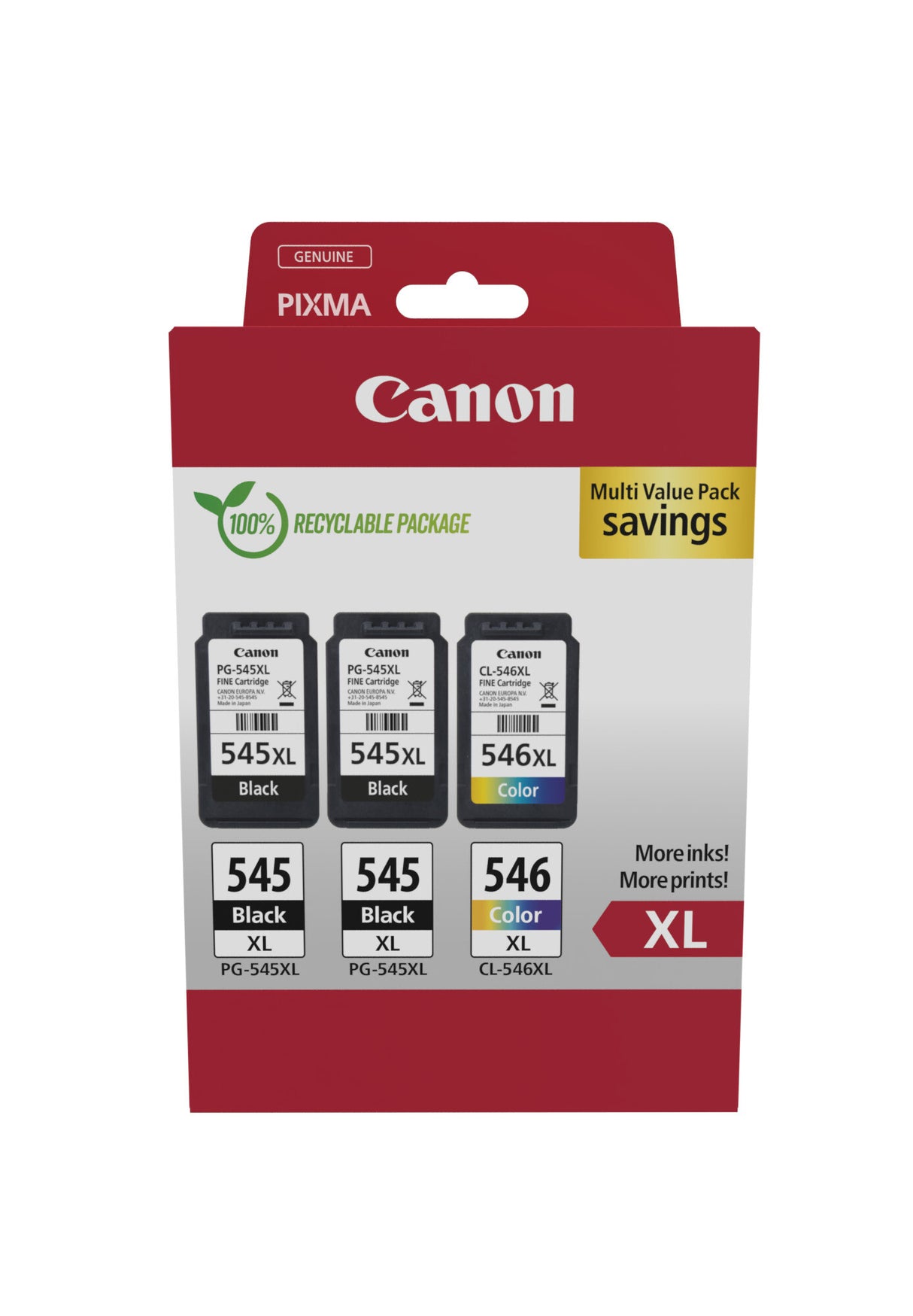 Canon 8286B013 blækpatron 3 stk Original Højt (XL) udbytte Sort, Blå, Magenta, Gul