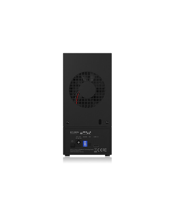 ICY BOX IB-RD3621-C31 disk array 0 TB Desktop Black