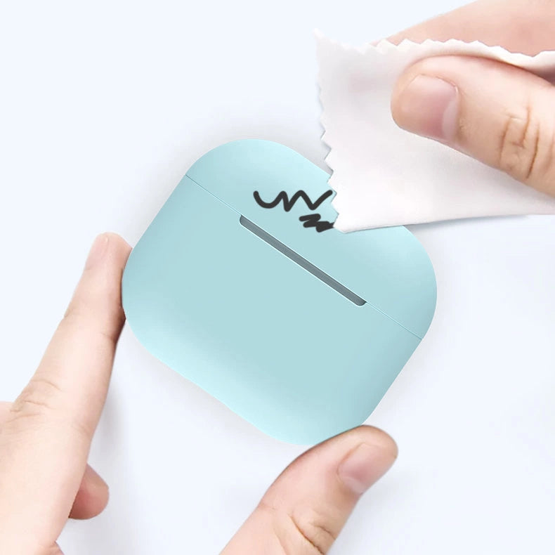 AirPods 3-kasse med blødt silikonhylster til hovedtelefoner sort (kasse C)