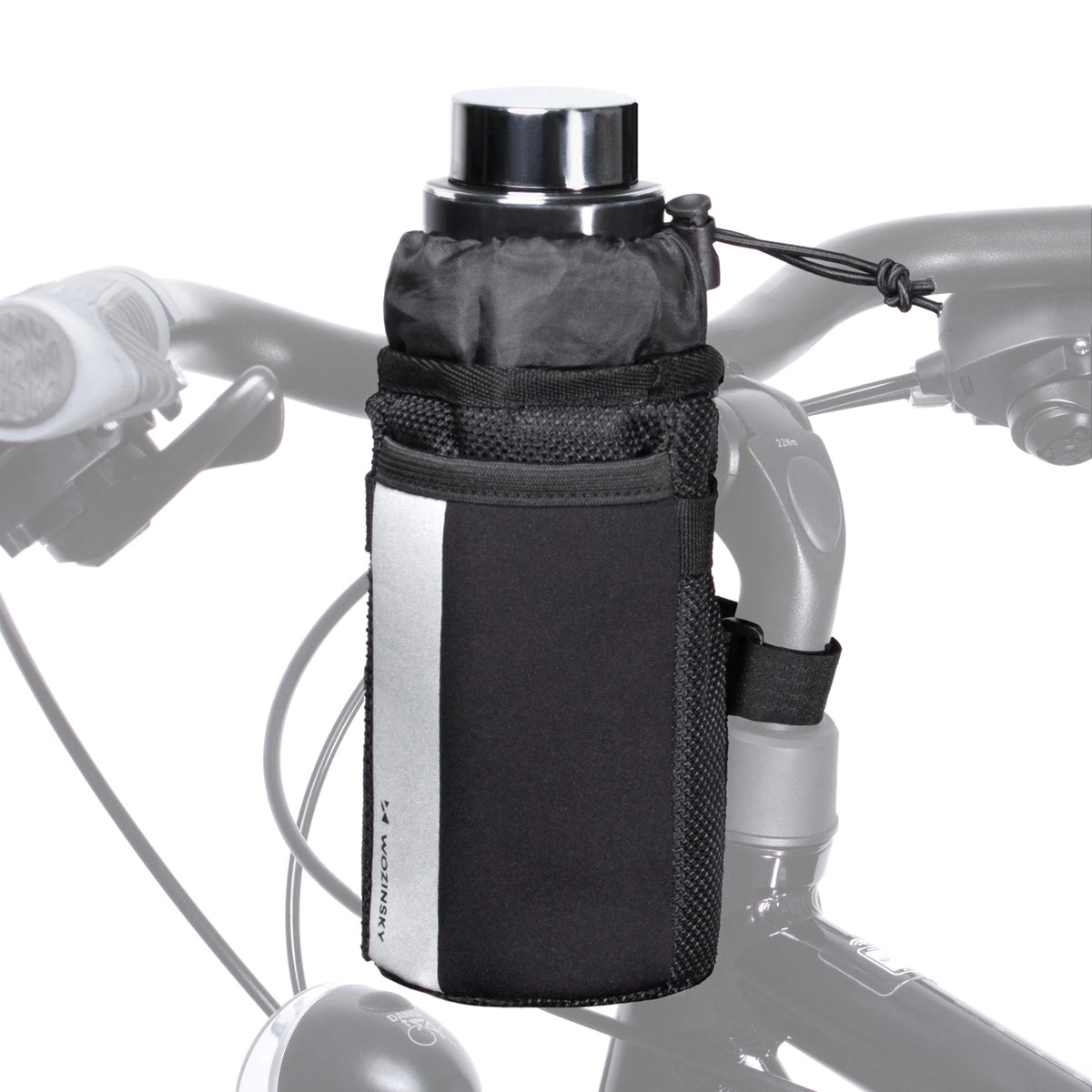 Wozinsky Termoflasketaske til cykel eller scooter 1L sort (WBB29BK)
