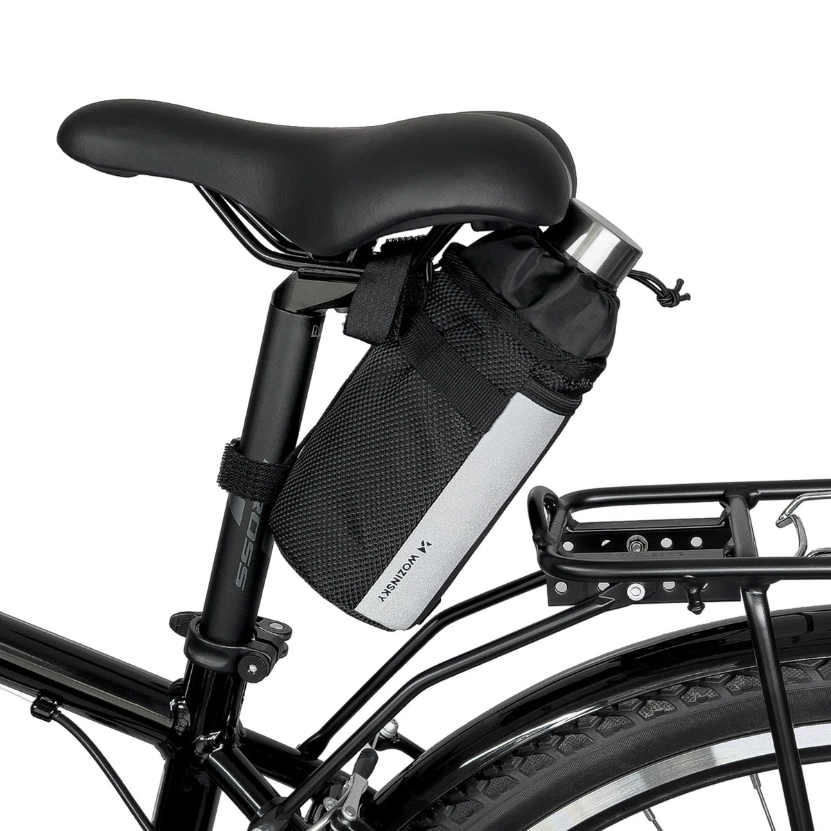 Wozinsky Termoflasketaske til cykel eller scooter 1L sort (WBB29BK)