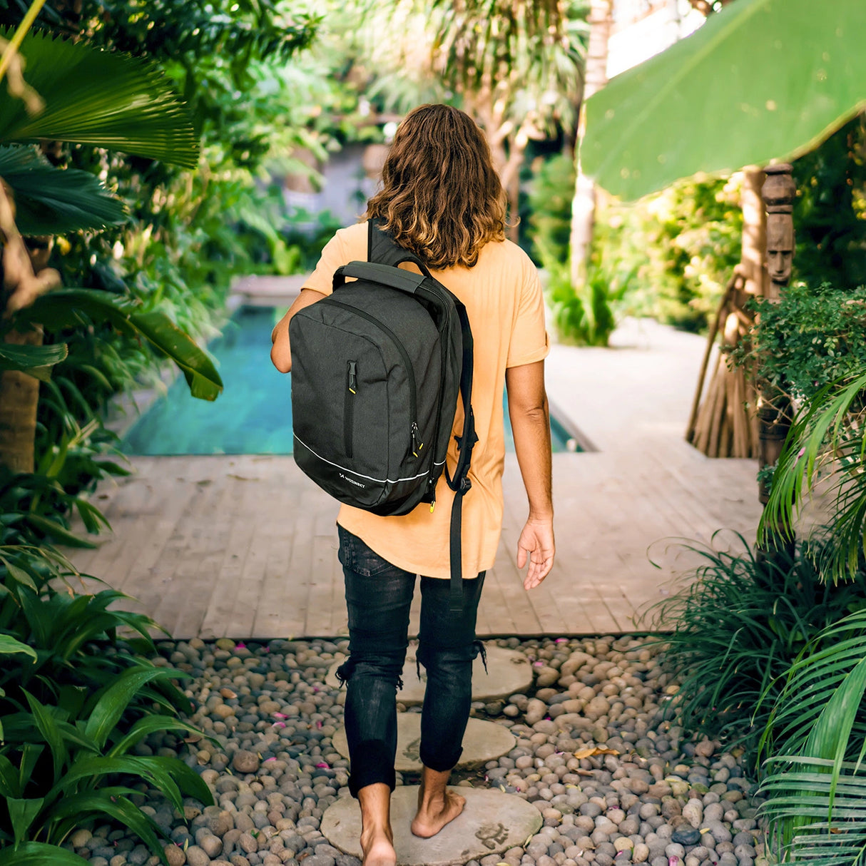 Wozinsky cykeltaske dobbelt rygsæk 2in1 30l sort (WBB30BK)