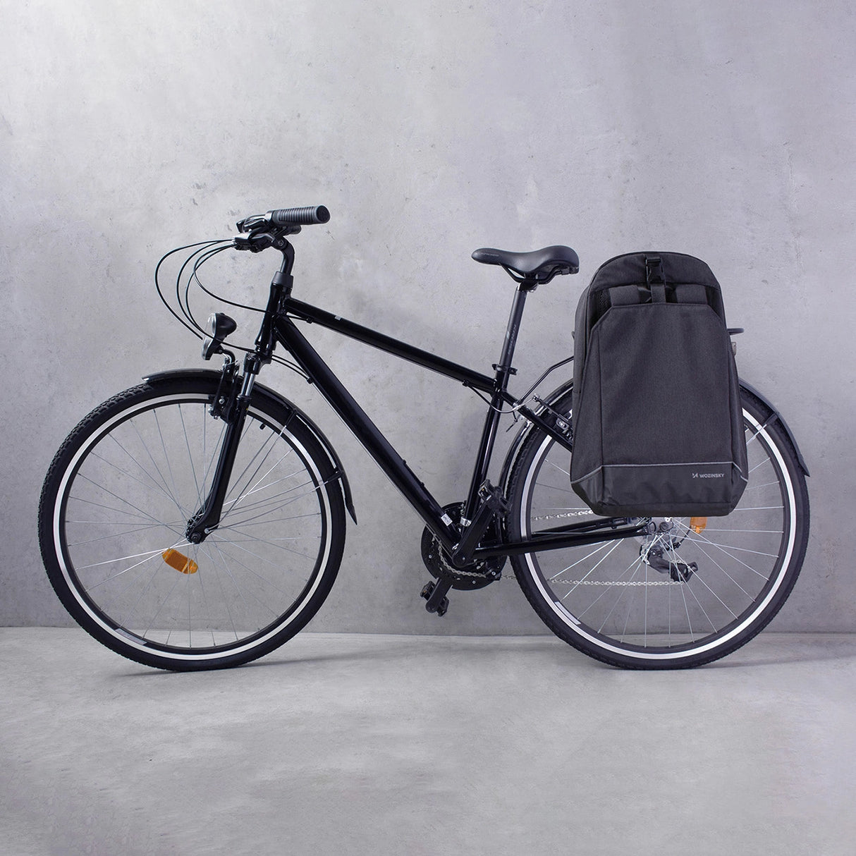 Wozinsky cykel bager taske, cykel rygsæk med ramme, 2in1, 40l, sort (WBB33BK)