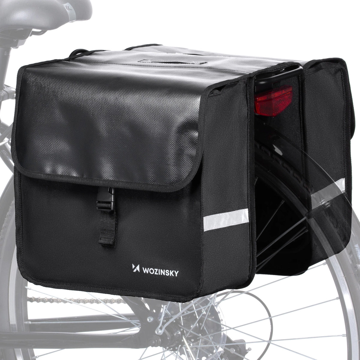 Wozinsky Dobbelt Cykeltaske til Bagagerum 28L Sort (WBB34BK)