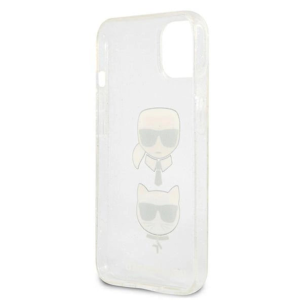 Karl Lagerfeld Glitter Karl's & Choupette Head case for iPhone 13 mini - silver