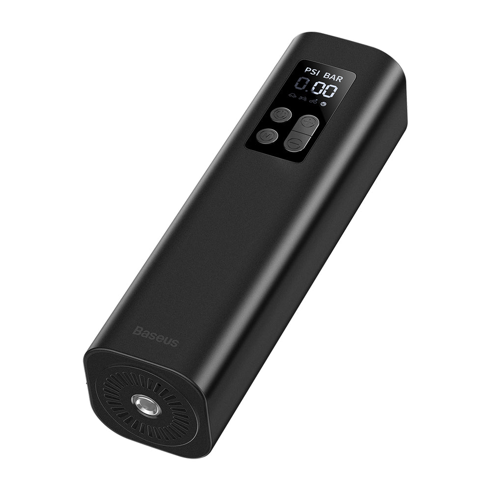 Baseus CRCQ000001 Mini Dækkompressor til Cigarettænderstik - Sort