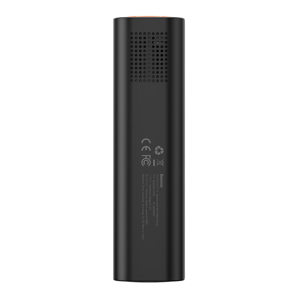 Baseus CRCQ000001 Mini Dækkompressor til Cigarettænderstik - Sort