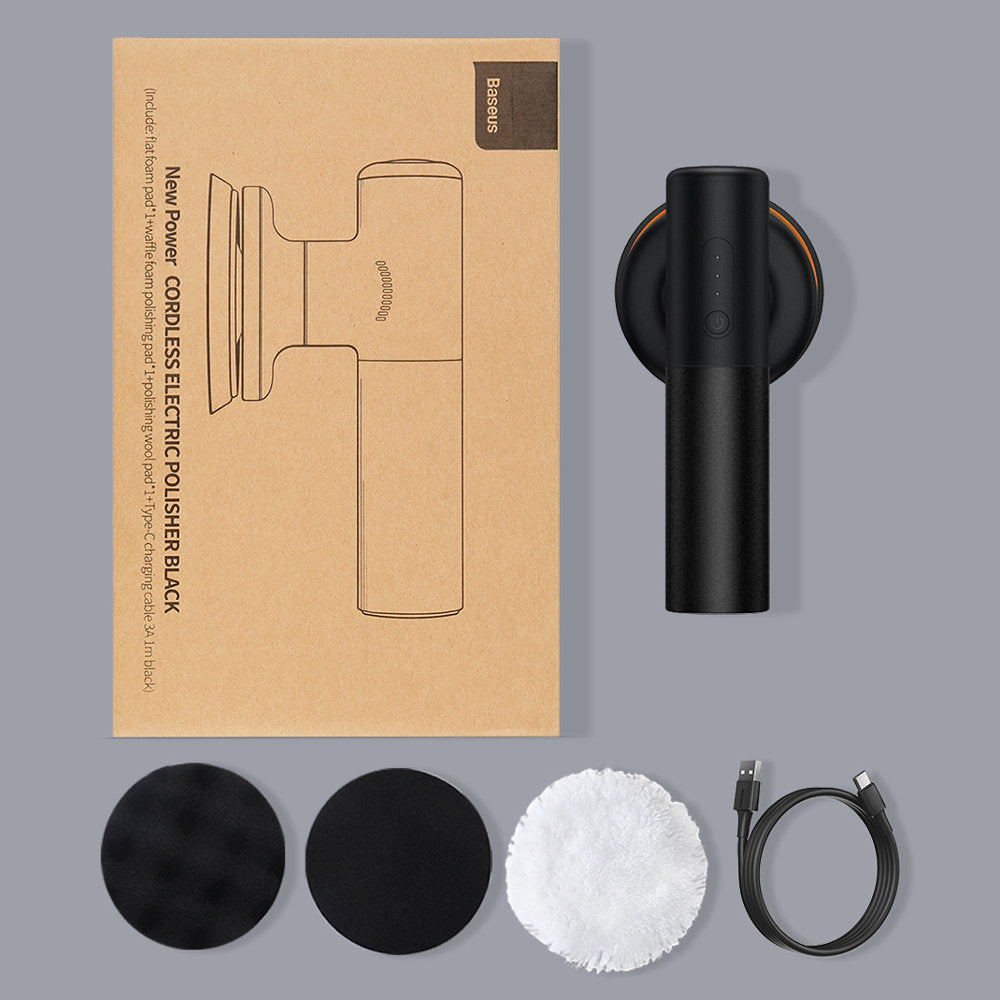 Baseus trådløs elektrisk poleringsmaskine 30W 4000mAh sort (CRDLQ-B01)