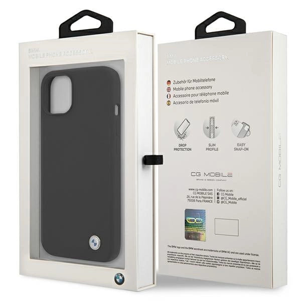 BMW Silicone Signature Case for iPhone 13 - Black