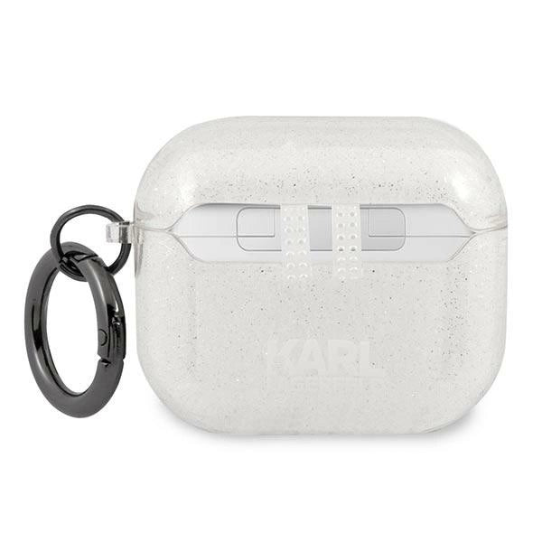 Karl Lagerfeld Glitter Karl's Head case for AirPods 3 - silver
