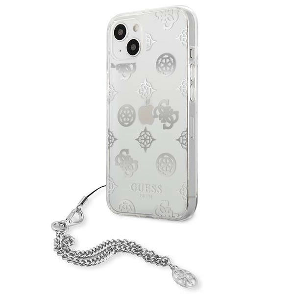 Guess GUHCP13SKPESI iPhone 13 mini 5.4" silver/silver hardcase Peony Chain Collection