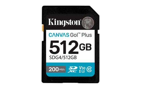 Kingston Technology Canvas Go! Plus SDXC 512GB 200 MB/s