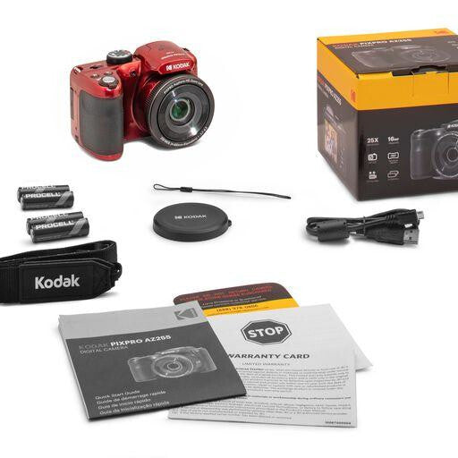 Kodak PIXPRO AZ255 1/2.3" Kompakt kamera 16,35 MP BSI CMOS 4608 x 3456 pixel Rød