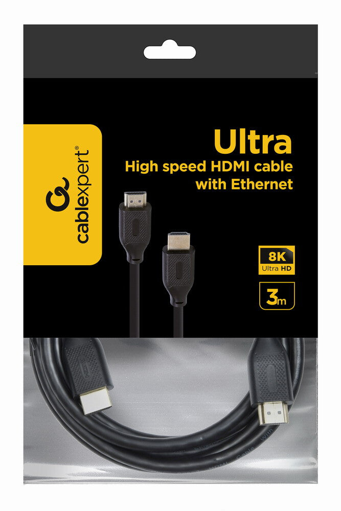 Gembird CC-HDMI8K-3M HDMI-kabel HDMI Type A (Standard) Sort