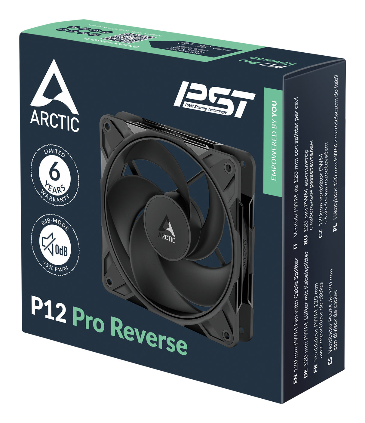 Arctic P12 Pro Reverse Fan 1-pack Sort 120 mm