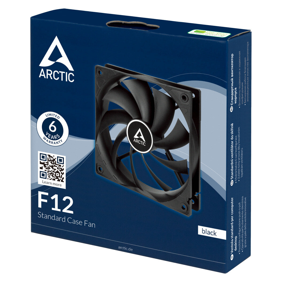 ARCTIC F12 Computerkabinet Ventilator 12 cm Sort 1 stk