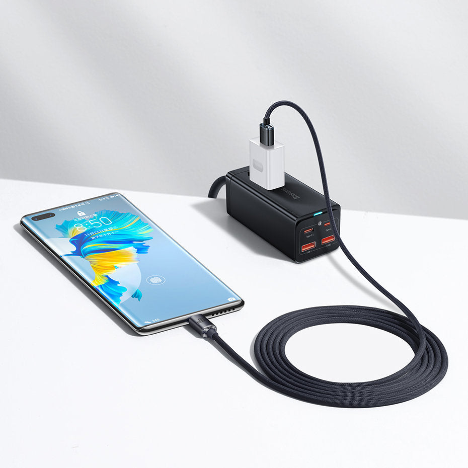 Baseus Crystal Shine Series cable USB cable for fast charging and data transfer USB Type A - USB Type C 100W 1.2m blue (CAJY000403)