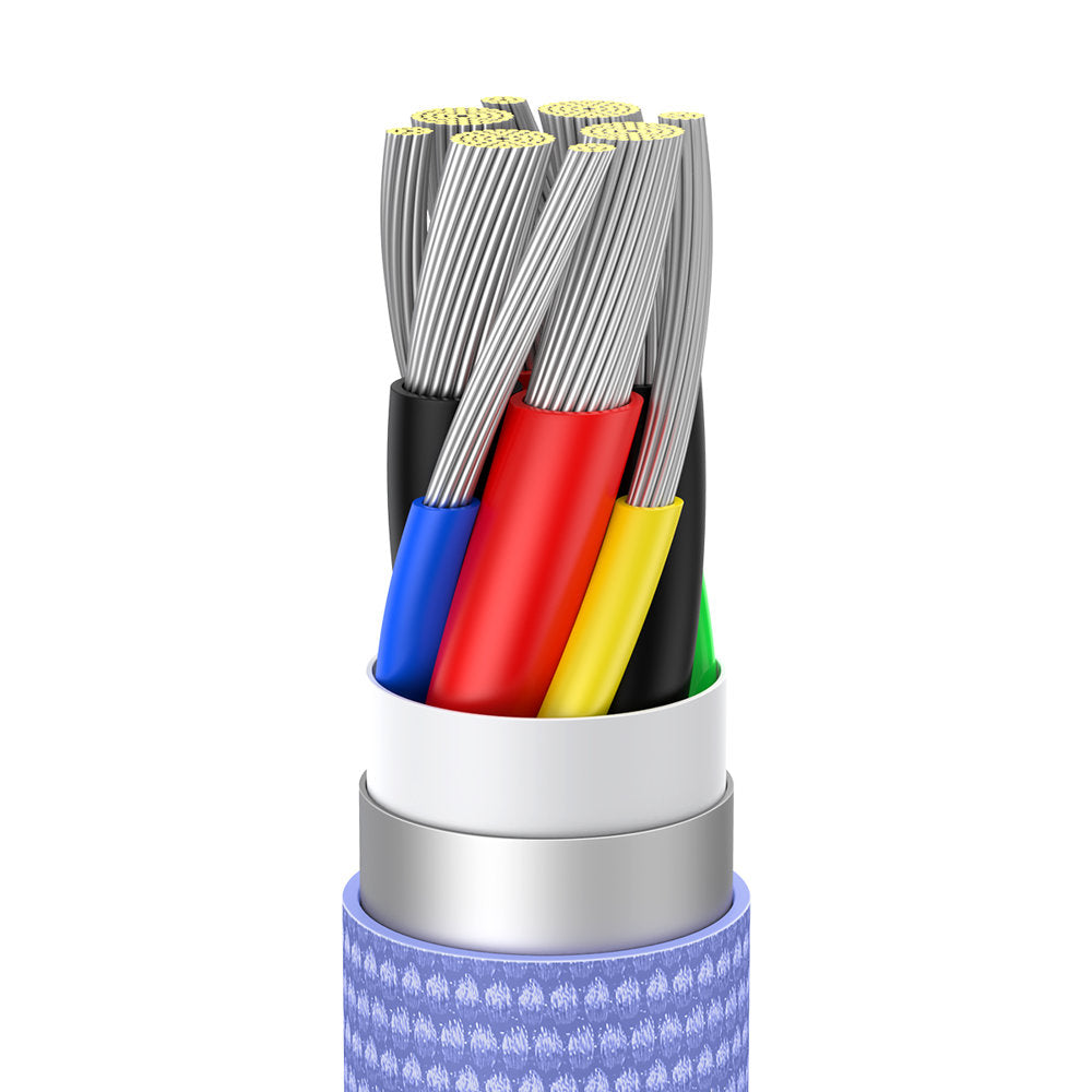 Baseus CAJY000605 USB-C - USB-C PD Cable 100W 5A 480Mb/s 1.2m - Purple