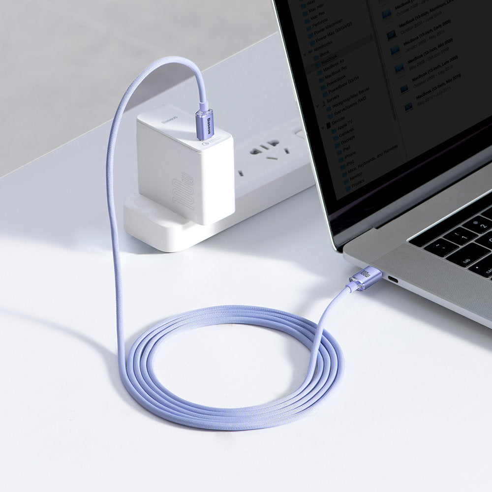 Baseus CAJY000705 USB-C - USB-C PD QC cable 100W 5A 480Mb/s 2m - purple
