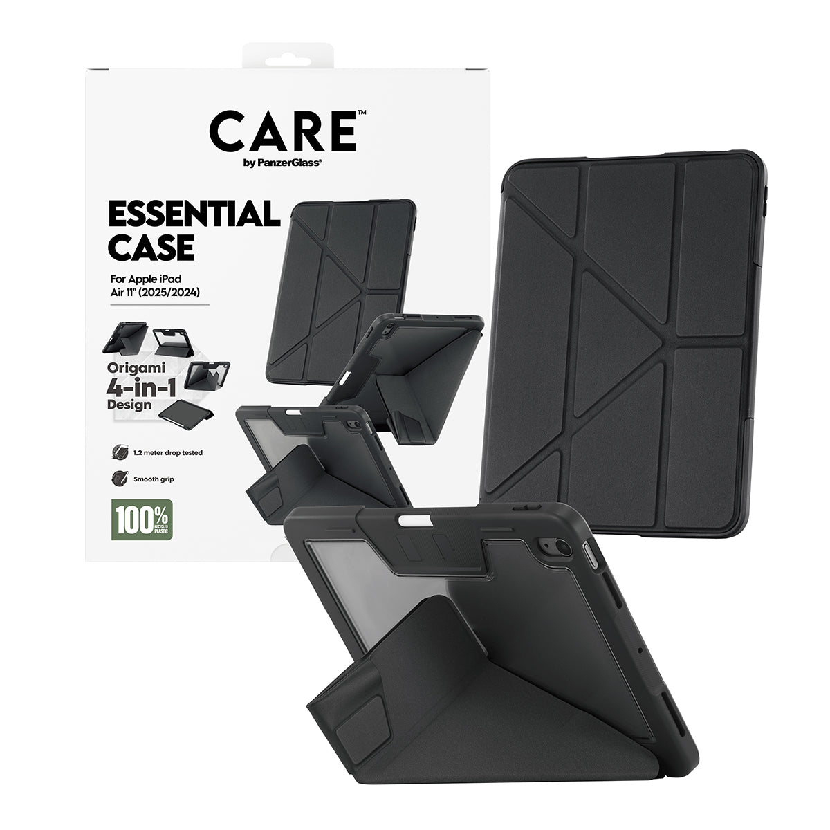 CARE by PanzerGlass Essential Case Black iPad Air 11" (2024-2026)