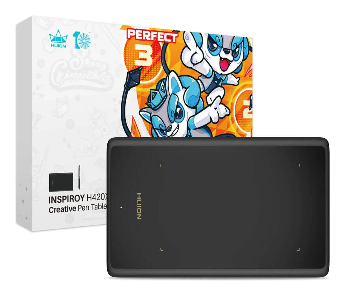 HUION H420X tegneplade Sort 5080 lpi 106 x 66 mm USB