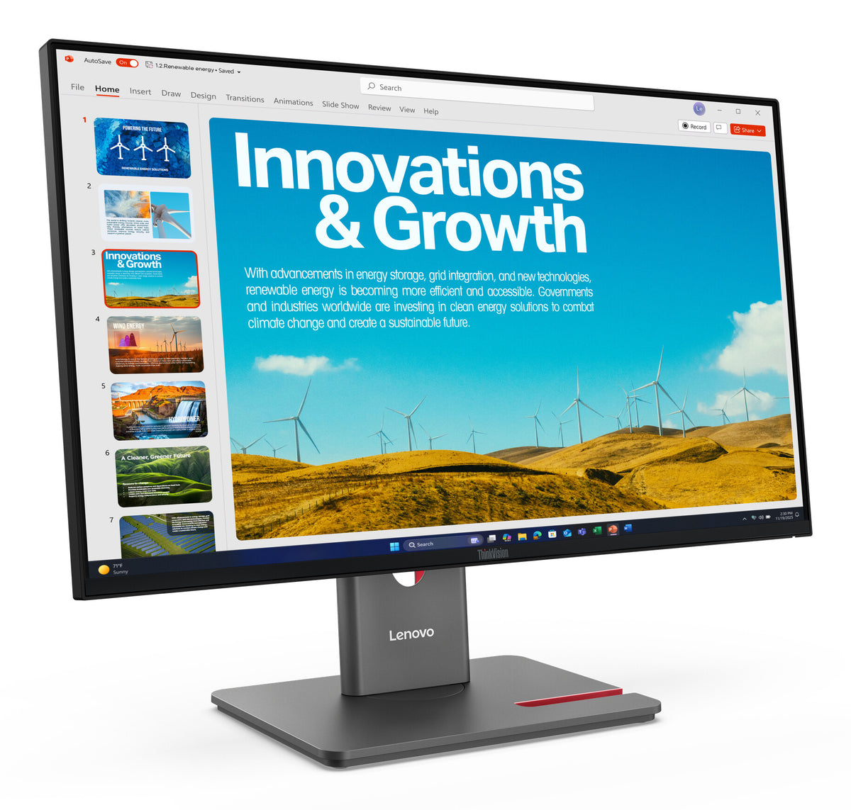 Lenovo ThinkVision P24QD-40 computerskærm 60,5 cm (23.8") 2560 x 1440 pixel Quad HD LCD Sort